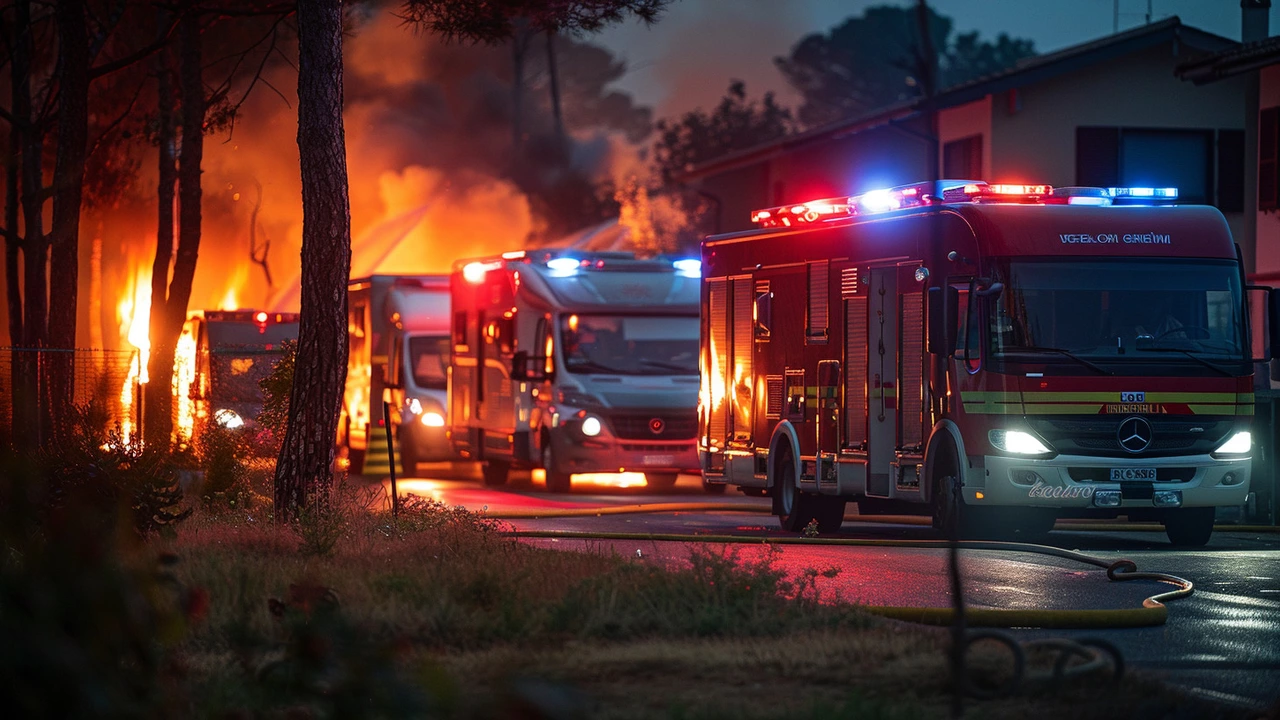 Incendio Devastante Distrugge un Deposito di Camper a Milano: Esplosioni e Ingenti Danni